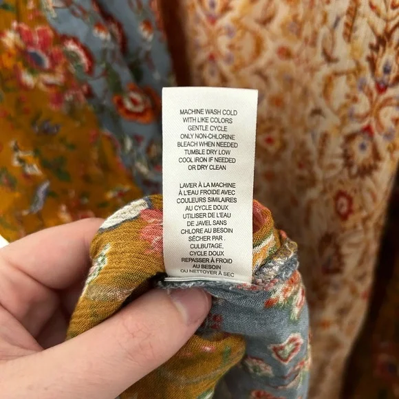 Bohemian Floral Patchwork Midi Skirt - Picture 8 of 9